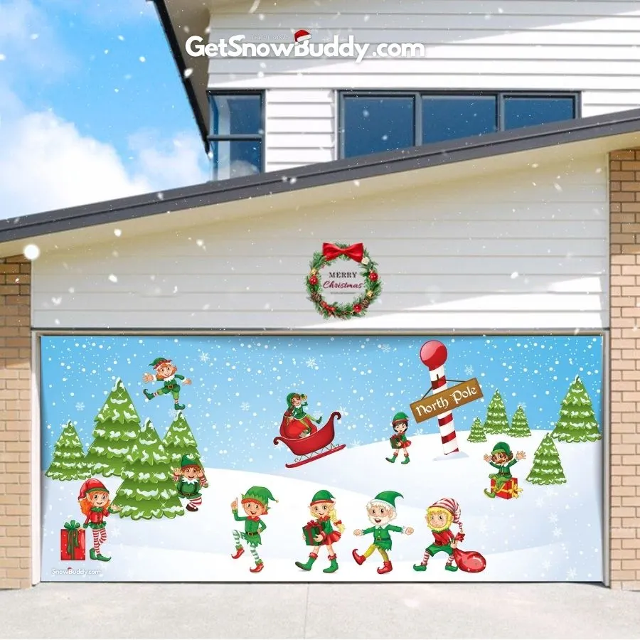 SnowBuddy Garage Door Covers Christmas 2024 Buy 2 Free Shipping