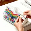 Rainbow Butterfly Tree Diamond Painting Tissue Box Cover DIY Desk Organizer