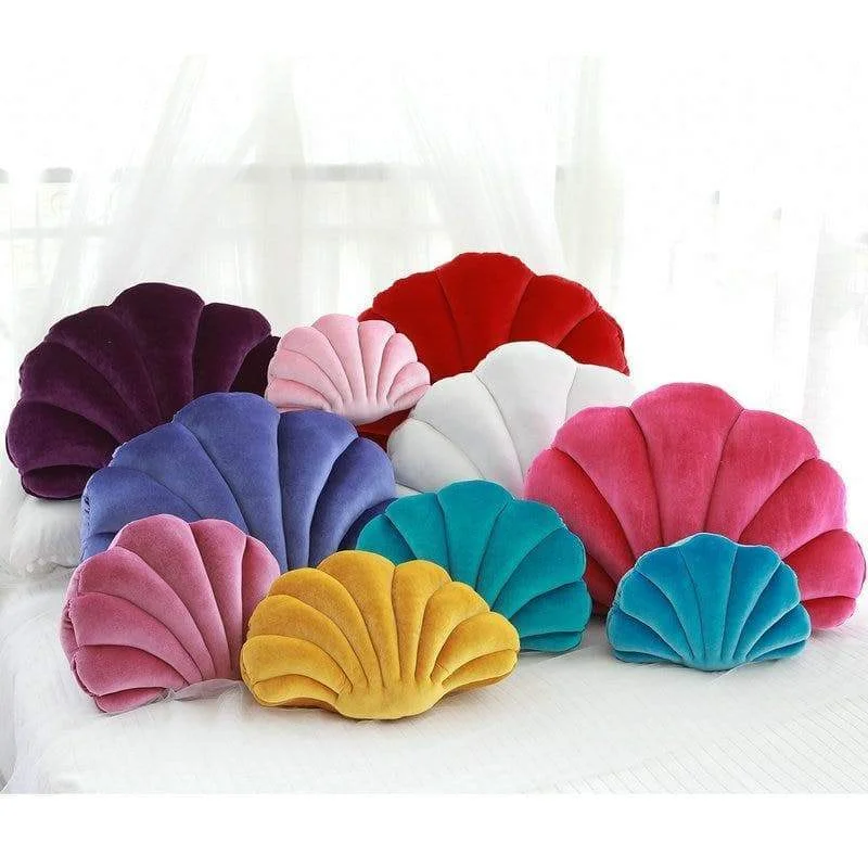 Cute Mermaid Room Velvet Shell Pillow SP16188