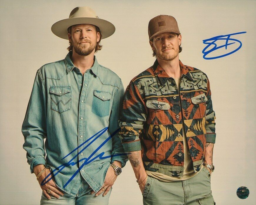 FLORIDA GEORGIA - Tyler Hubbard, Brian Kelley Autographed 8x10 Photo Poster painting LOA TTM