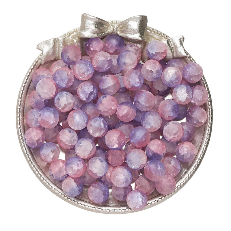 50 PCS/Package Diameter 10mm Diameter 4mm Diameter 8mm Glass Solid Color Jewelry Accessories