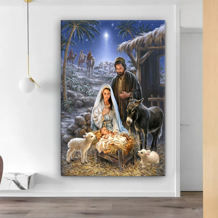 Jesus Nativity  Canvas Wall Art