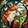 4pcs Diamond Painting -DIY Round Drill Fox Owl Lion Panda