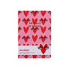 8PCS Loving Pink Red Heart Design A5 / A6 / A7 Girls Portable Writing Paper Notebooks Diary Meeting Stationery Gift