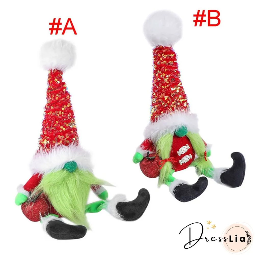 1Pcs Thanksgiving Christmas Dwarf Decoration Faceless Doll Gnomes Plush Elf Toy Gift
