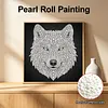 DIY Pearl Painting wolf for Home Wall Decor(25x25cm)