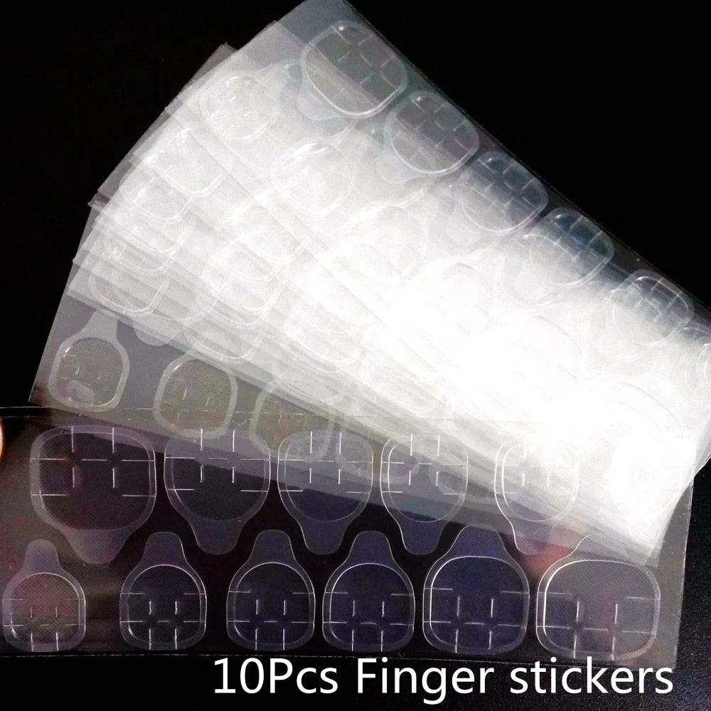 1/3/5/10/20 Sheets DIY Nail Art Double Sided Self Adhesive Sticker For Fake Nails Sticker Tape Glue Tool-Nail Inspo