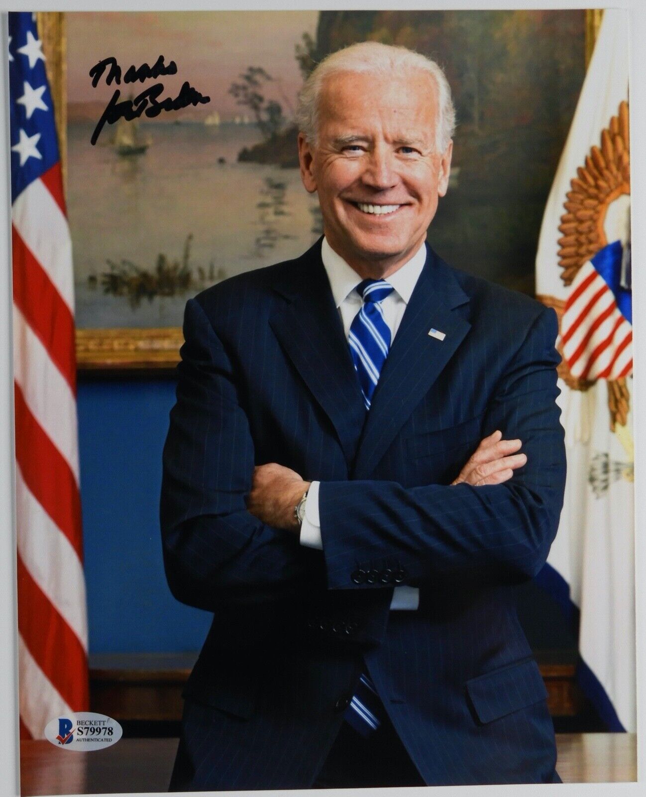 Joe Biden 46th President Beckett Autograph Signed Photo Poster painting COA 8 x 10