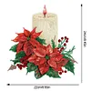 【Clearance Sale】DIY White Cles Red Flowers-Diamond Painting Ornaments（Single-Sided)