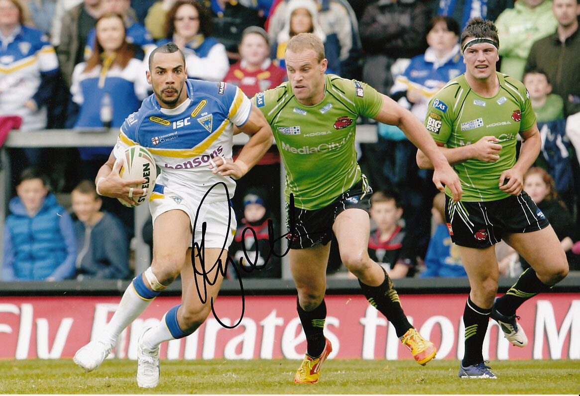 Warrington Wolves Hand Signed Ryan Atkins 12x8 Photo Poster painting.