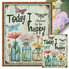 Flowers Calligraphy-14CT Stamped Cross Stitch 30*40cm/11.81*15.75in