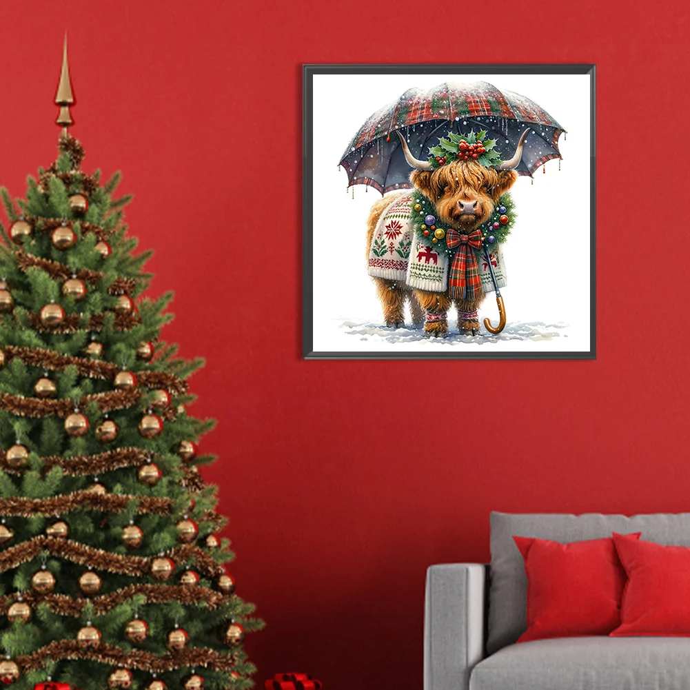 Diamond Painting - Full Round Drill - Highland Cattle(Canvas|35*35cm)