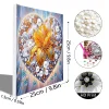(Pre-Framed)Flower Heart-Special Shape Diamond Painting Kit(25x25cm)