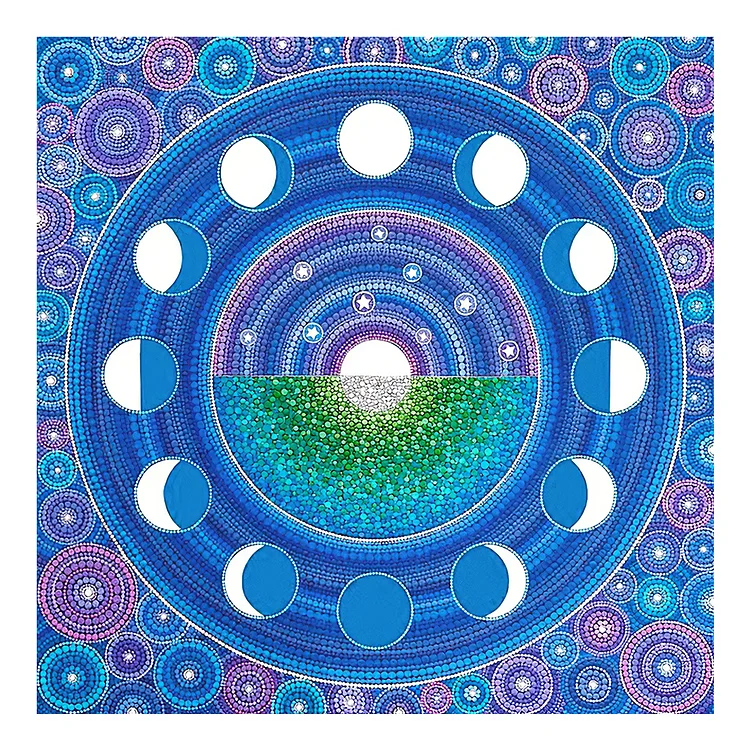Diamond Painting Blue Disc Full Special Drill Rhinestone Picture (SZ002)