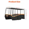 [US Local Warehouse] Fits 6-Person Golf Cart Rain Cover with Transparent Windshield & Reflective Strips 600D Waterproof Oxford Fabric Outdoor Golf Cart Protector Compatible with Club Car & for EZGO