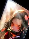 3D Decorative Paint of Light Guide Transformation Kamado Nezuko with LED - Demon Slayer: Kimetsu No Yaiba Decorative Painting - momo Studio