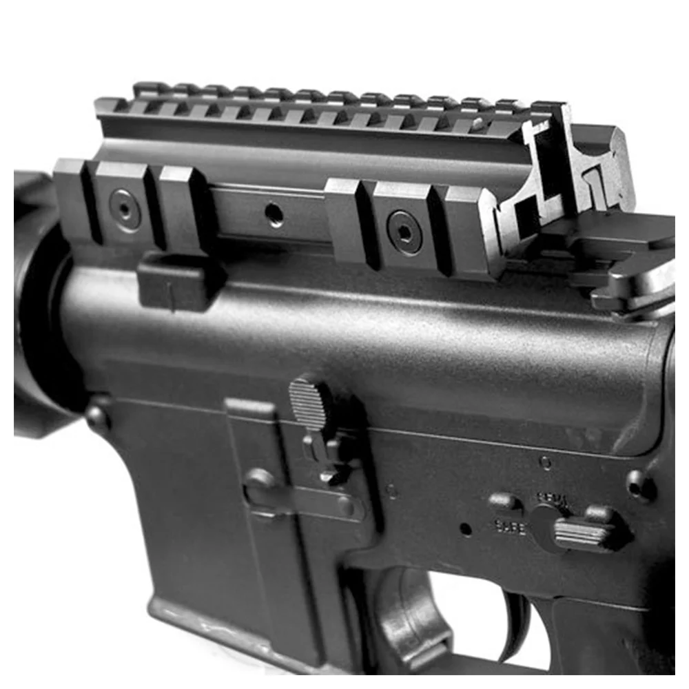 ohhunt® Tactical Full Size Tri-Mount Style Mounts Conversion With Adjustable Side Tabs AR15 Flat Top Matte