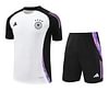 Joyfball 2024/2025 Germany short sleeved training jersey white+Shorts  1:1 Thai Quality