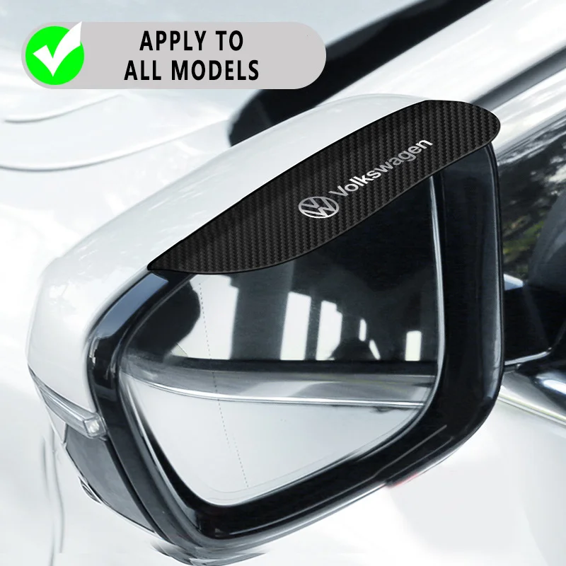 Car Reversing Mirror Rain Shield Reflective Rain Shield With Car Logo