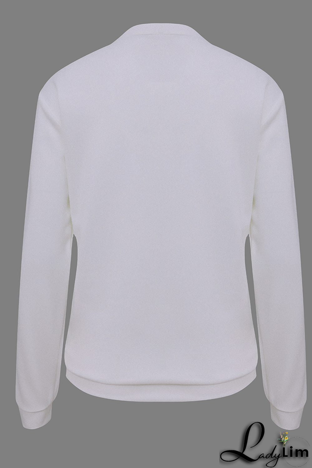 White Street Vintage Print Patchwork O Neck Tops