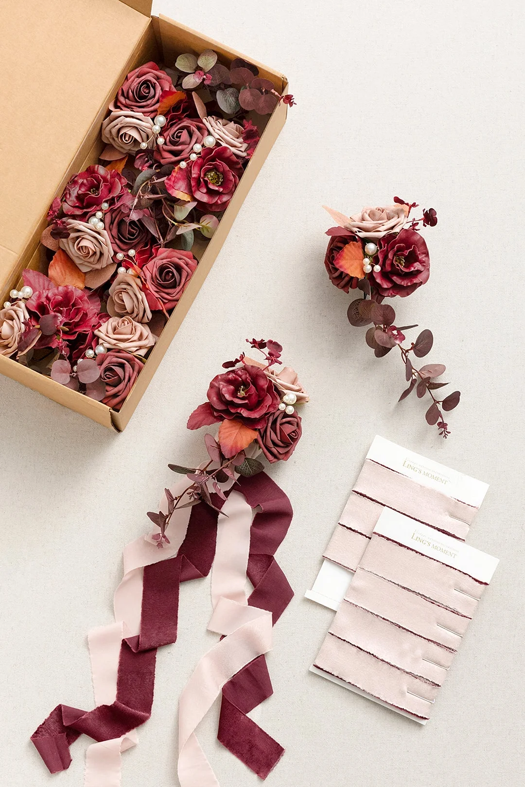 Aisle & Chair Decor in Burgundy & Dusty Rose