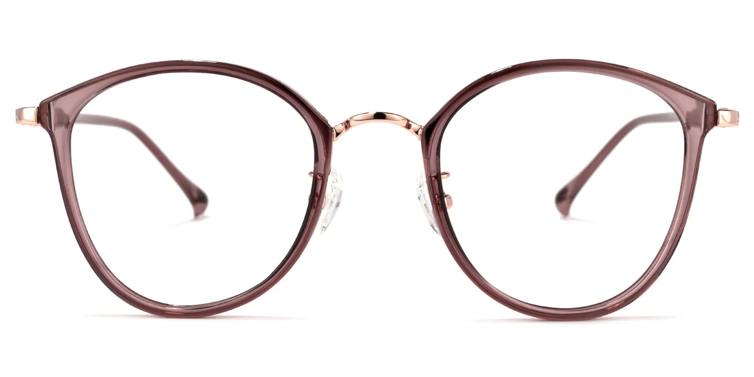 Basilia Lila Rund Brille Lila