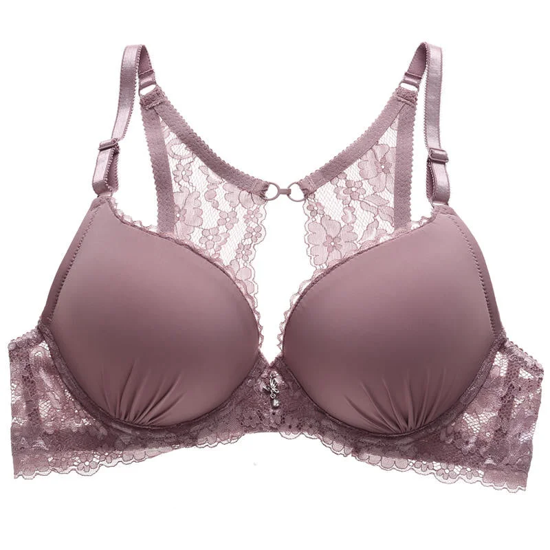 Back Beauty Sexy Push Up Bra for Women Lace Bralette Beauty Back Brassiere Underwire Bras Female Lingerie Underwear Big C/D Cup