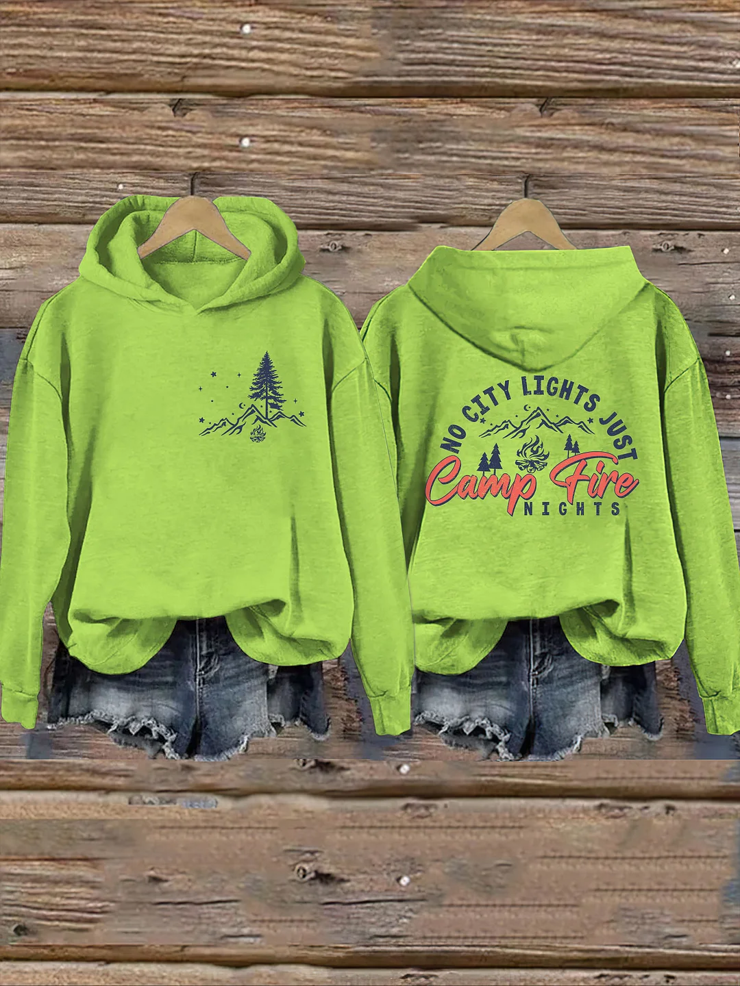No City Lights Just Campfire Nights Hoodie