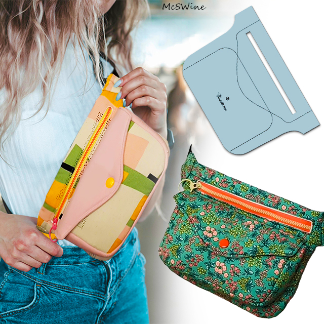 Fanny Pack Sewing Template & illustrated tutorial
