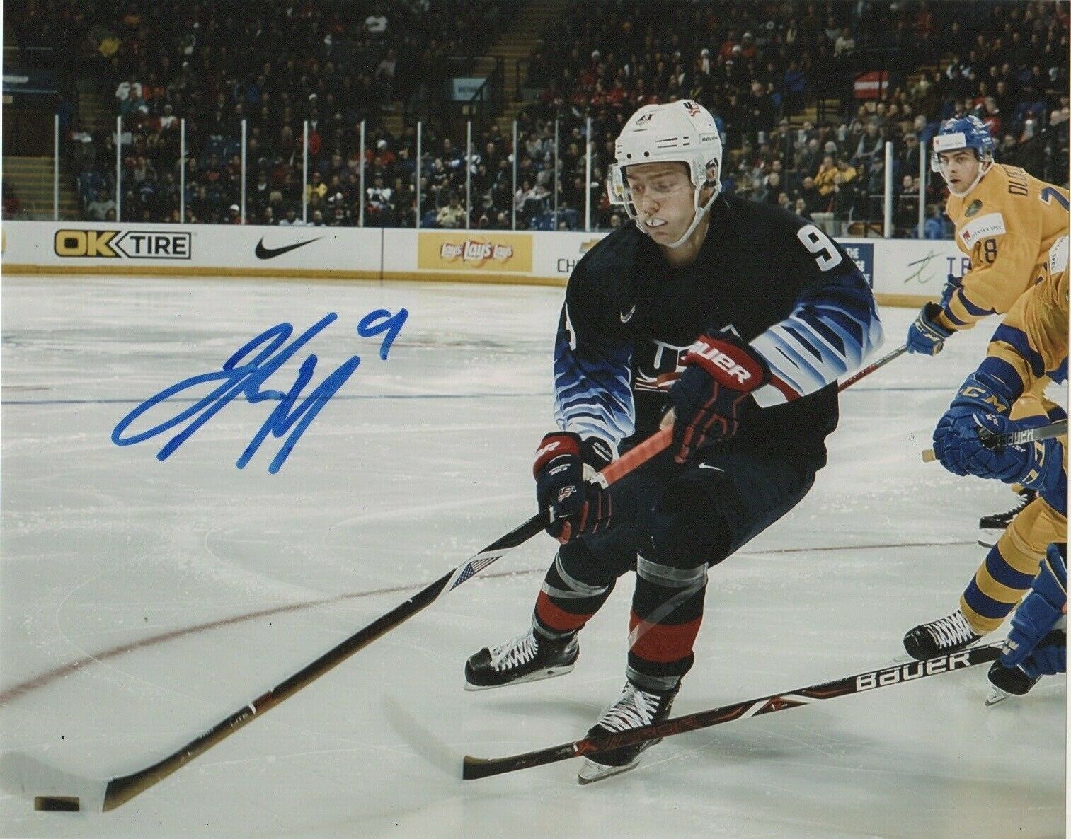 Team USA Tyler Madden Signed Autographed 8x10 IIHF Photo Poster painting COA #2