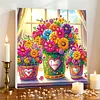 (Pre-Framed)Flowers-Special Shape Diamond Painting Kit(25x25cm)
