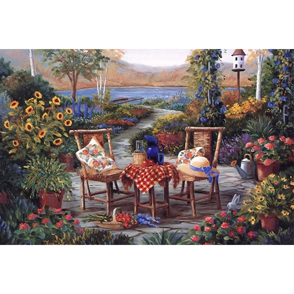 Garden Cooler-Paint by Numbers-60x40cm