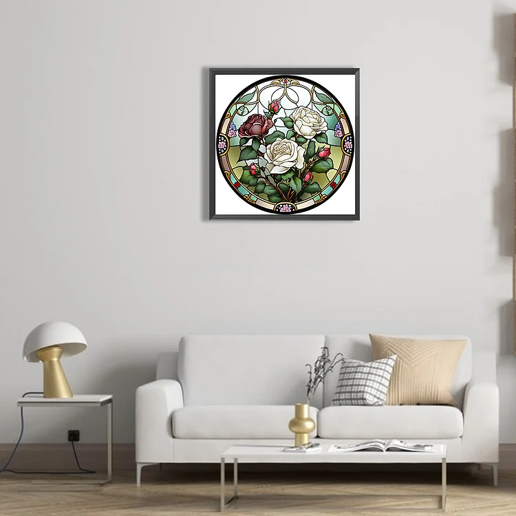 Stained Glass Abstract - Full Round - Diamond Painting (30*30cm)