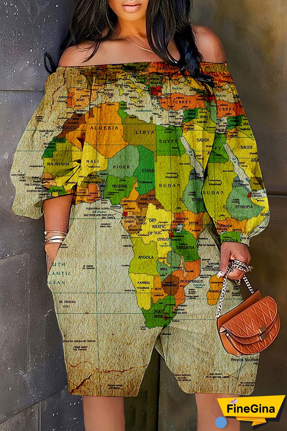 Cyan Casual Print Backless Off the Shoulder Regular Romper