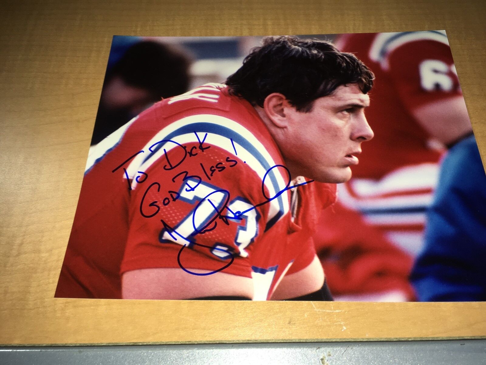 John Hannah New England Patriots Signed 8 x 10