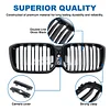 BILLDIO G01 G02 Grill - Black Kidney Grille Compatible With 2022-IN BMW X3 G01 X4 G02 ABS Double Slat Gloss Black Grille