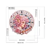 Clock Pink Hair Girl - Crystal Rhinestone Diamond Painting