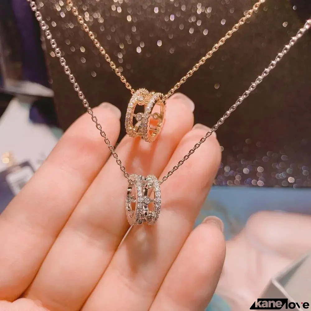 Women's Copper Cubic Zirconia Geometric Shaped Trendy Necklace