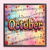 October-18CT Stamped Cross Stitch 25*25cm/9.84*9.84in tapestrymarket