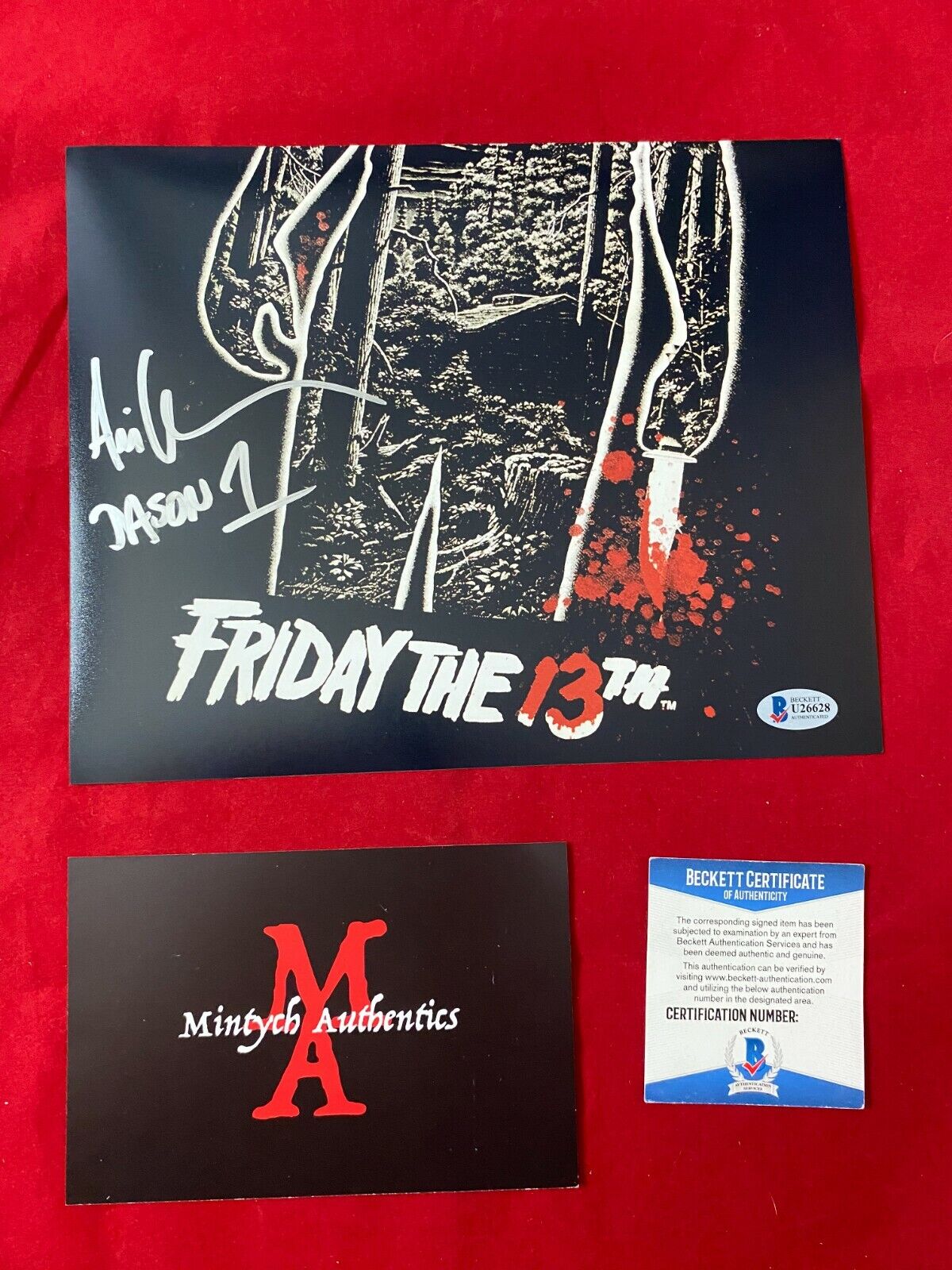 ARI LEHMAN FIRST JASON VOORHEES SIGNED 8X10 Photo Poster painting! FRIDAY THE 13TH! BECKETT COA