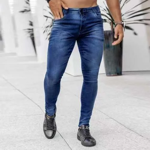 Men's Biker Jeans Low-Rise Skinny Denim Jean Jegging Jeans for Man Black Jean Blue Jean for Mens