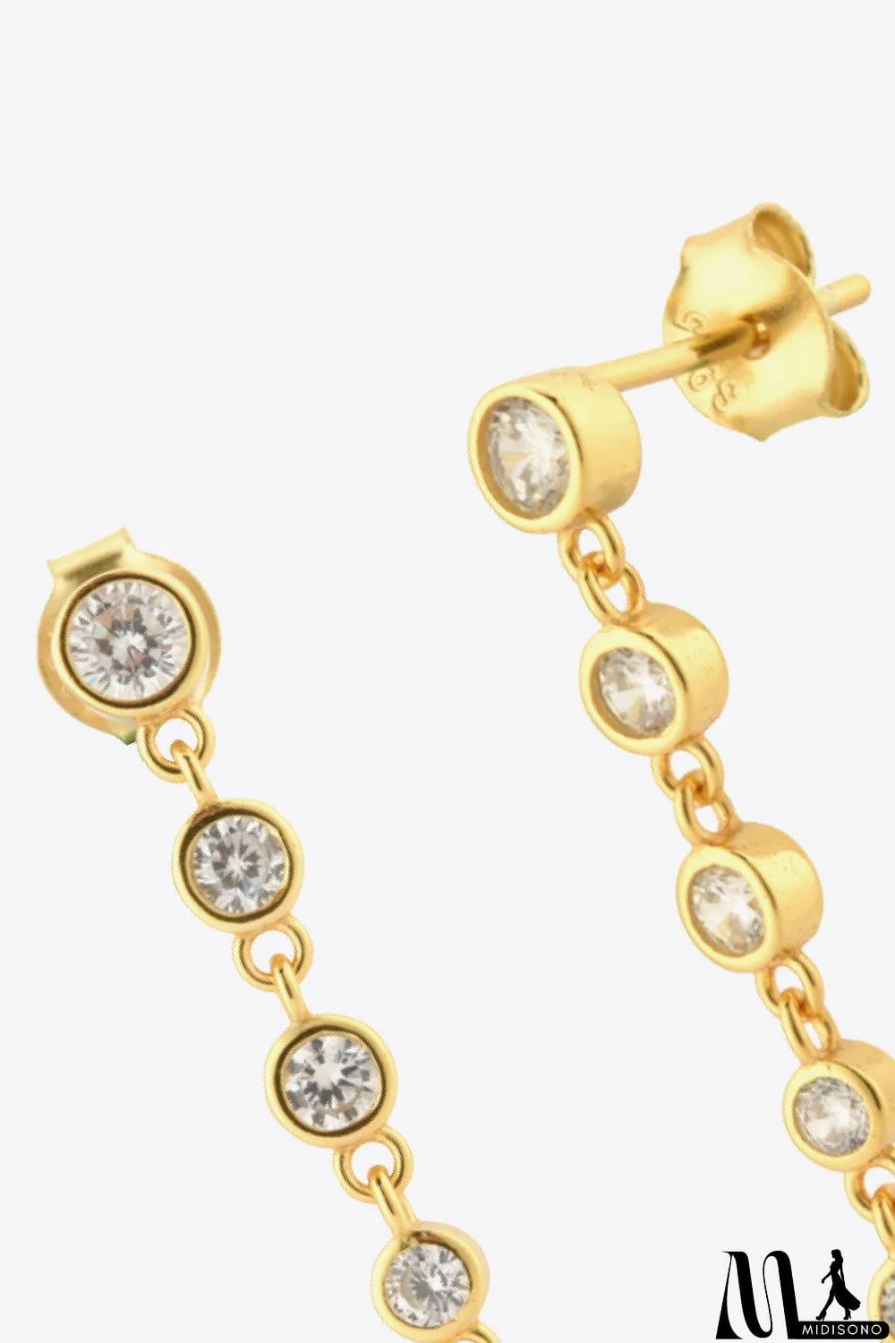 MidiSono - Inlaid Zircon 925 Sterling Silver Earrings