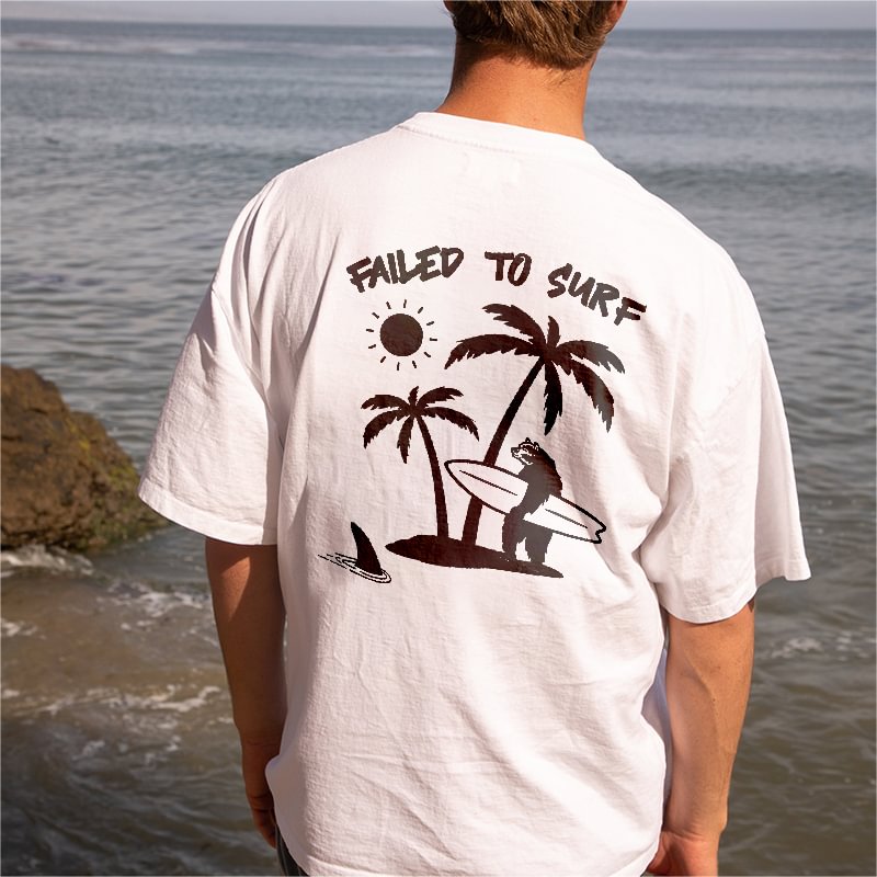Failed To Surf Bear Surfing T-shirt
