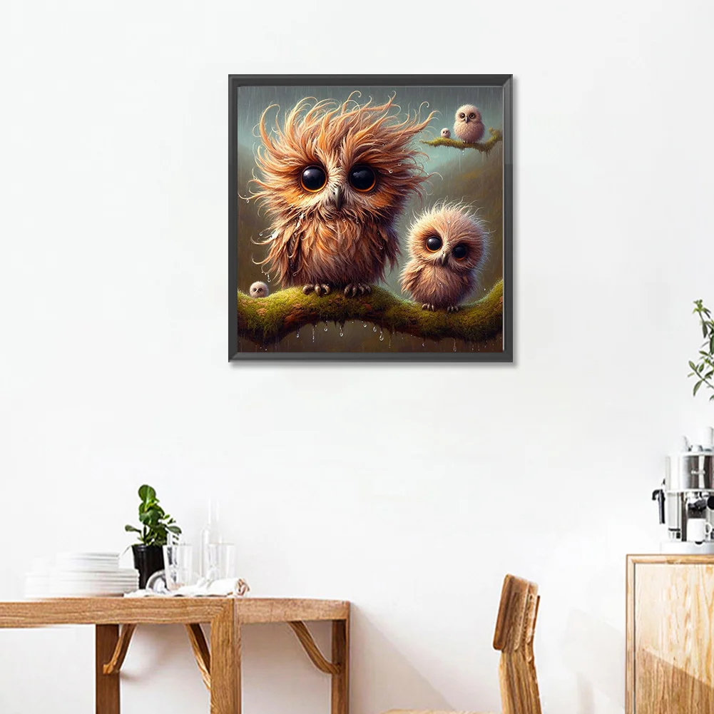 Diamond Painting - Full Square Drill - Owl(Canvas|35*35cm)