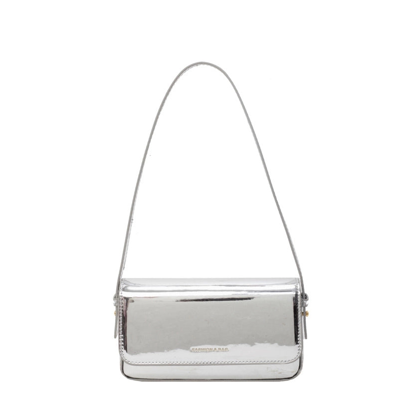 Women’s Small Pu Leather Solid Color Streetwear Magnetic Buckle Square Bag