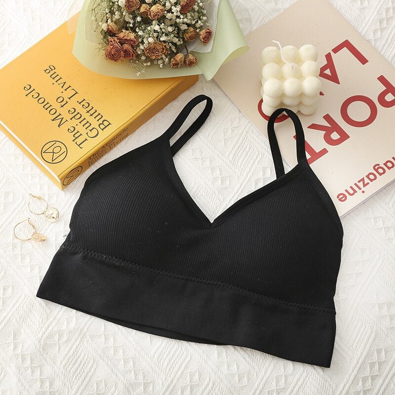 Women Crop Top Female Tube Top Wire Free Seamless Underwear Cropped Back Sexy Lingerie Sports Tank Tops Solid 6 Colors New