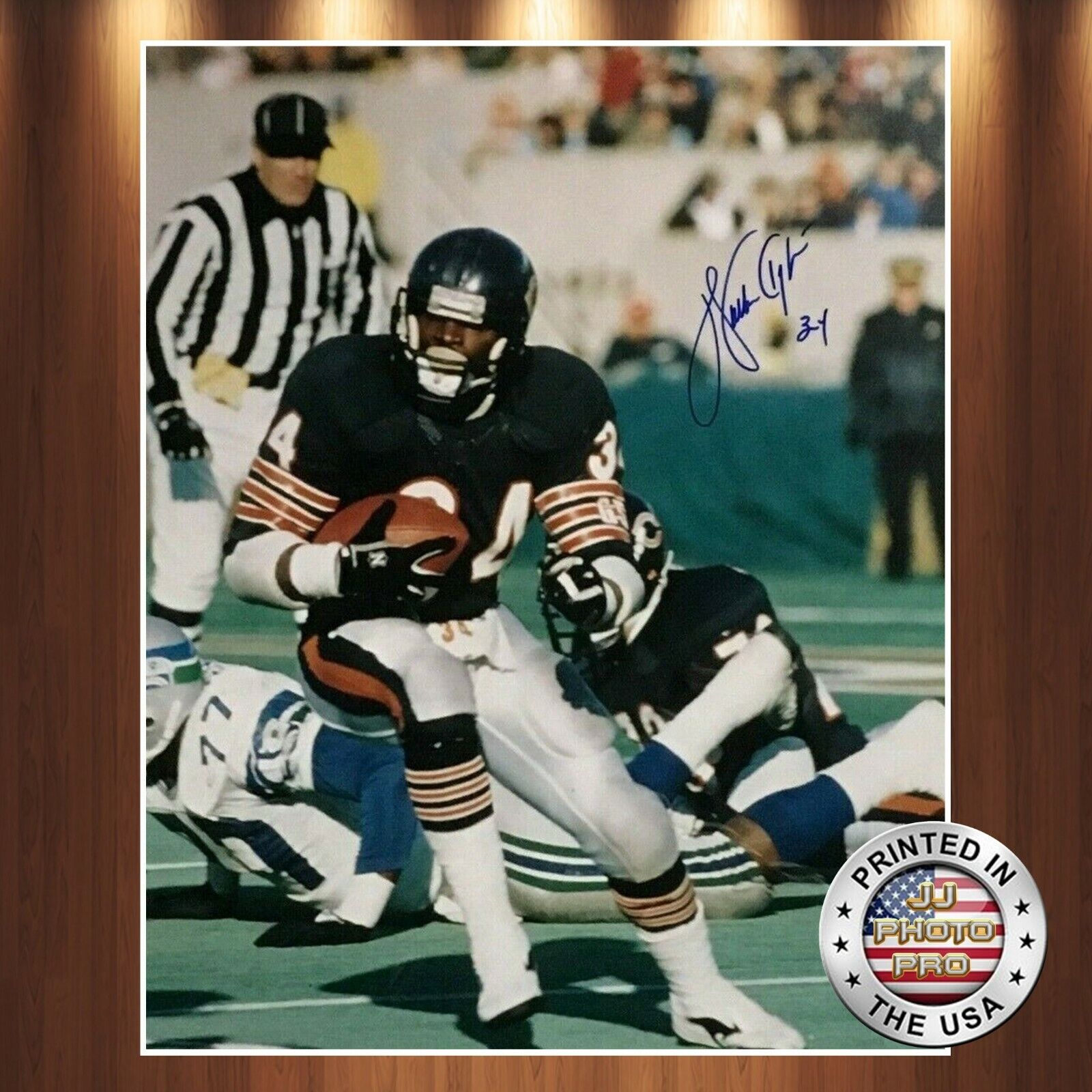 Walter Payton Autographed Signed 8x10 Photo Poster painting (HOF Bears) REPRINT