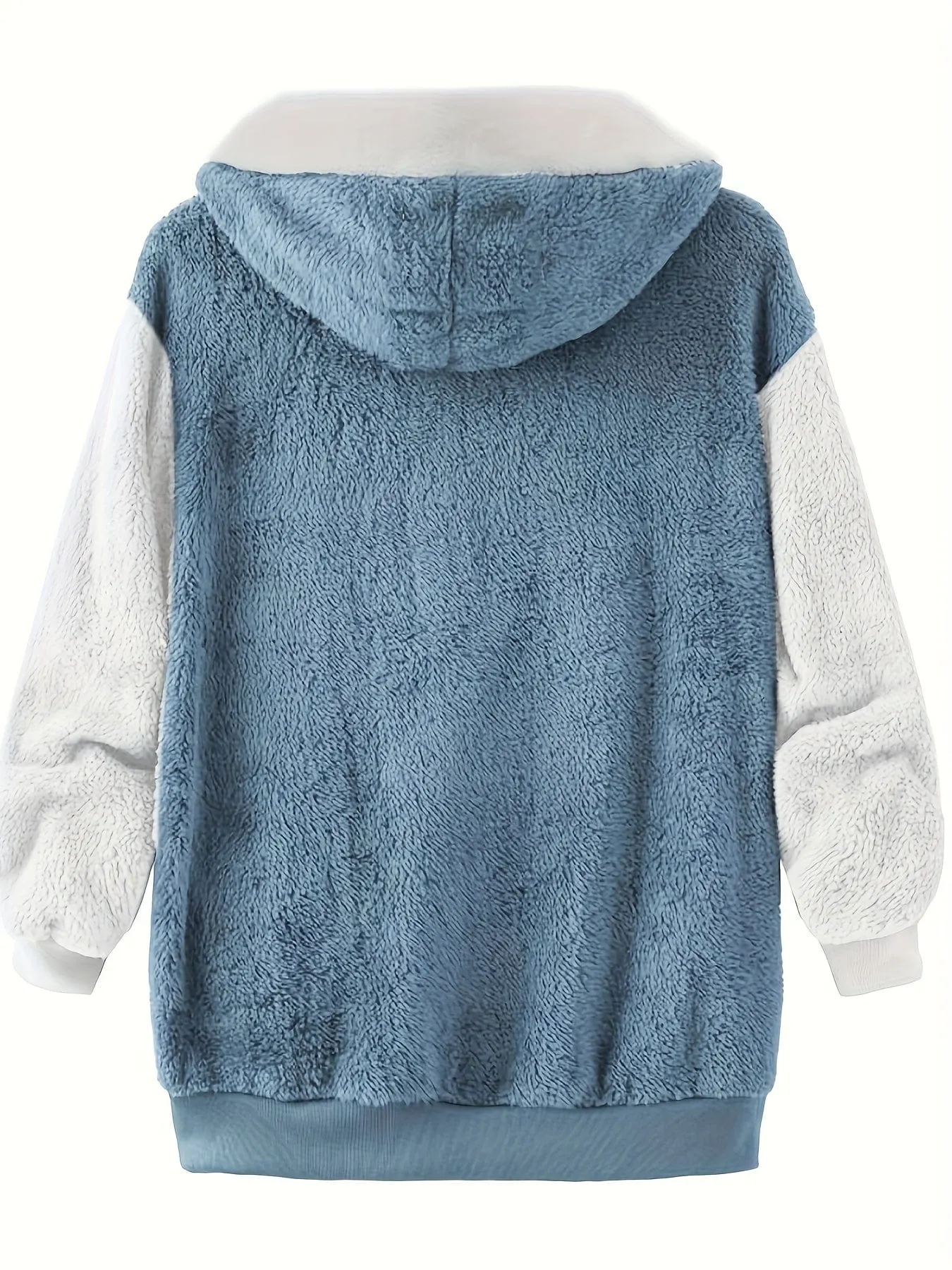 Color Block Hooded Zip-Up Jacket