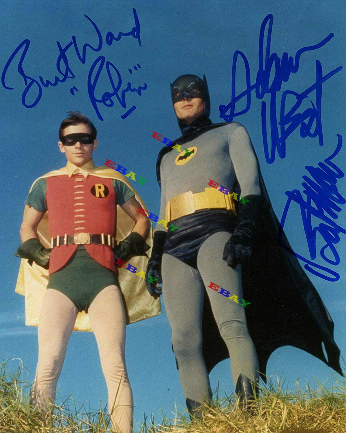 Batman & Robin Adam West Burt Ward Autographed Signed 8x10 Photo Poster painting Reprint