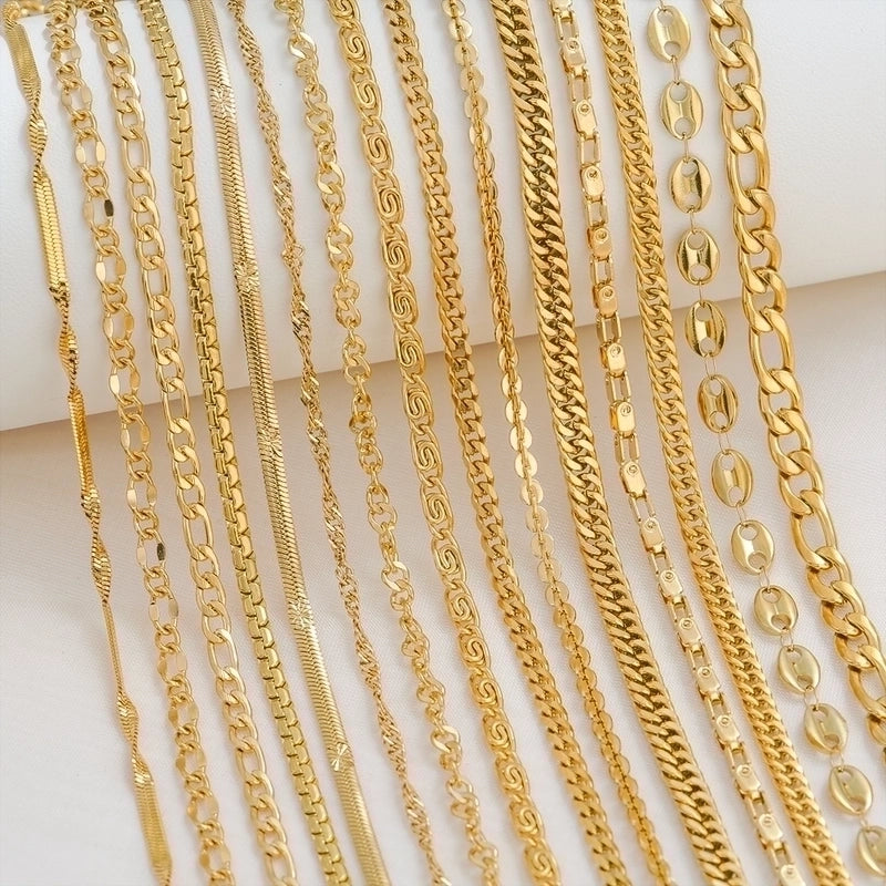 Basic Minimalist Solid Color 304 Stainless Steel 18K Gold Plated Necklace